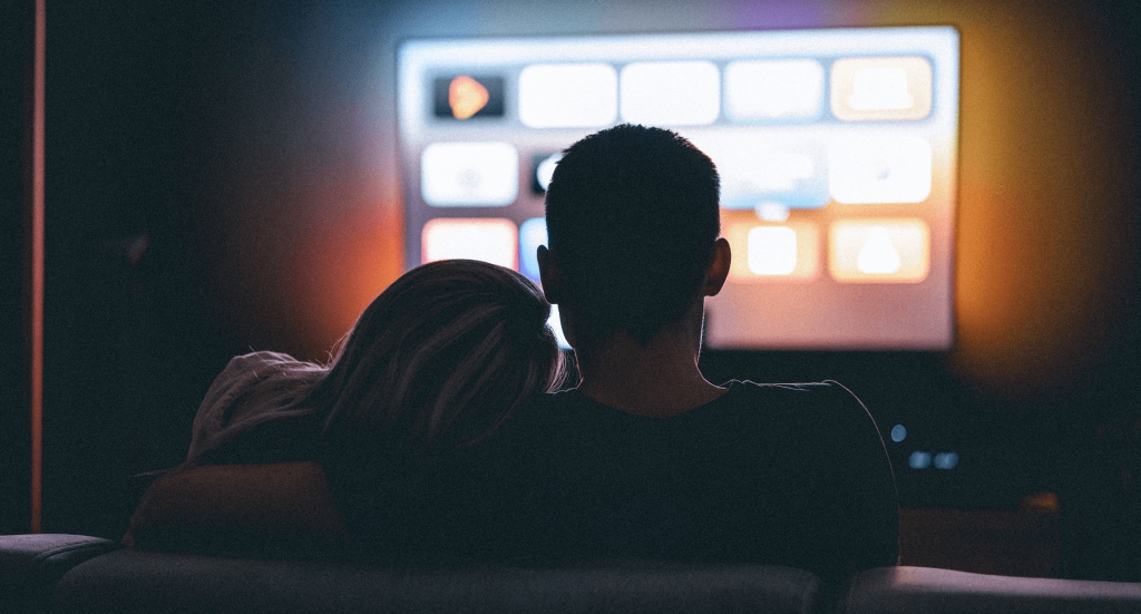 couple watching movies